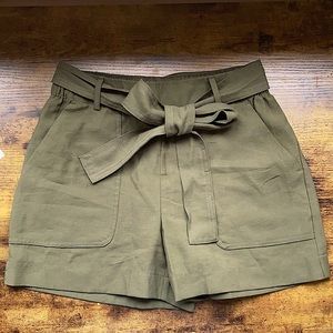 Olive Green paper bag shorts! Unworn.